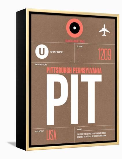 PIT Pittsburgh Luggage Tag 2-NaxArt-Framed Stretched Canvas