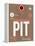 PIT Pittsburgh Luggage Tag 2-NaxArt-Framed Stretched Canvas