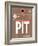 PIT Pittsburgh Luggage Tag 2-NaxArt-Framed Art Print