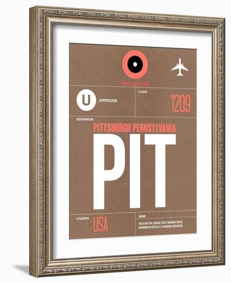 PIT Pittsburgh Luggage Tag 2-NaxArt-Framed Art Print