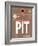 PIT Pittsburgh Luggage Tag 2-NaxArt-Framed Art Print