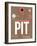 PIT Pittsburgh Luggage Tag 2-NaxArt-Framed Art Print