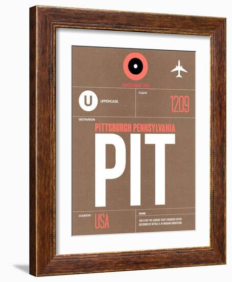 PIT Pittsburgh Luggage Tag 2-NaxArt-Framed Art Print