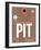 PIT Pittsburgh Luggage Tag 2-NaxArt-Framed Art Print