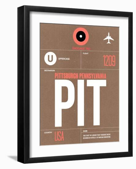 PIT Pittsburgh Luggage Tag 2-NaxArt-Framed Art Print