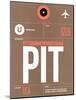 PIT Pittsburgh Luggage Tag 2-NaxArt-Mounted Art Print