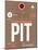 PIT Pittsburgh Luggage Tag 2-NaxArt-Mounted Art Print