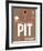 PIT Pittsburgh Luggage Tag 2-NaxArt-Framed Art Print