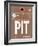 PIT Pittsburgh Luggage Tag 2-NaxArt-Framed Art Print