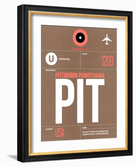 PIT Pittsburgh Luggage Tag 2-NaxArt-Framed Art Print