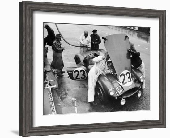 Pit Stop, Le Mans 24 Hours, France, 1955-null-Framed Photographic Print