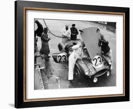 Pit Stop, Le Mans 24 Hours, France, 1955-null-Framed Photographic Print