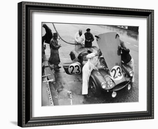 Pit Stop, Le Mans 24 Hours, France, 1955-null-Framed Photographic Print