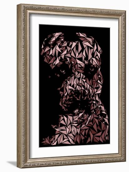 Pitbull-Cristian Mielu-Framed Art Print