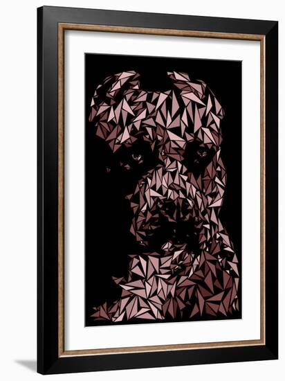 Pitbull-Cristian Mielu-Framed Art Print