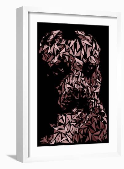 Pitbull-Cristian Mielu-Framed Art Print