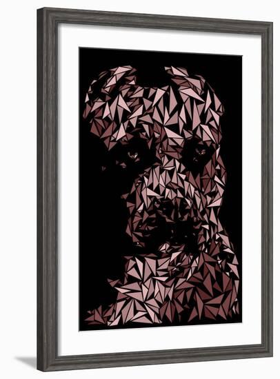 Pitbull-Cristian Mielu-Framed Art Print
