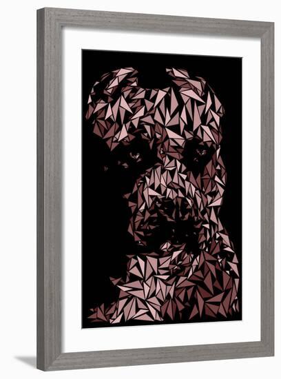 Pitbull-Cristian Mielu-Framed Art Print