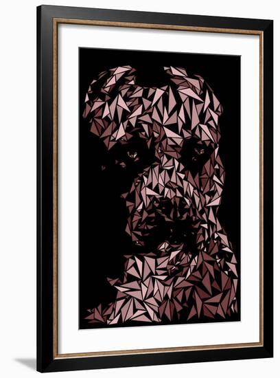 Pitbull-Cristian Mielu-Framed Art Print