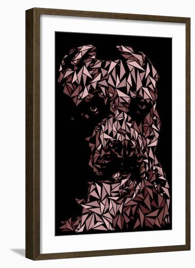 Pitbull-Cristian Mielu-Framed Art Print