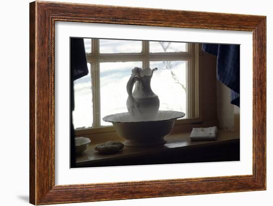 Pitcher and Basin in General Washington's Bedroom at Valley Forge Winter Camp, Pennsylvania-null-Framed Giclee Print