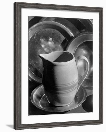 Pitcher and Plates-null-Framed Photographic Print