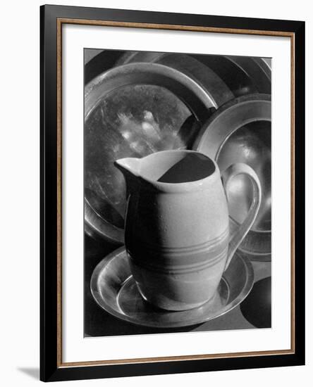 Pitcher and Plates-null-Framed Photographic Print
