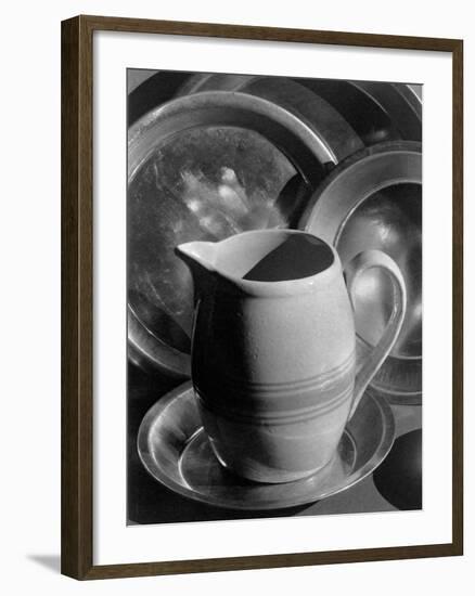 Pitcher and Plates-null-Framed Photographic Print