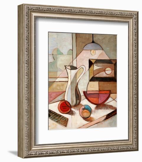 Pitcher Fruits Still Life-null-Framed Art Print