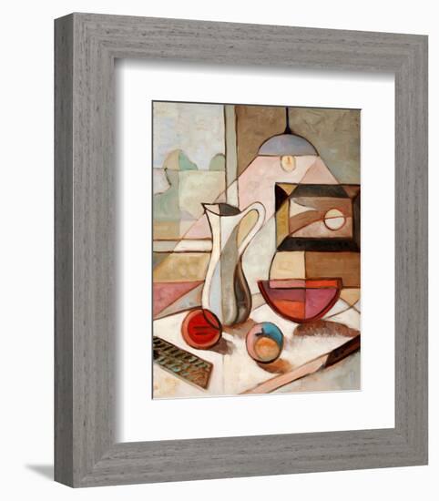 Pitcher Fruits Still Life-null-Framed Art Print