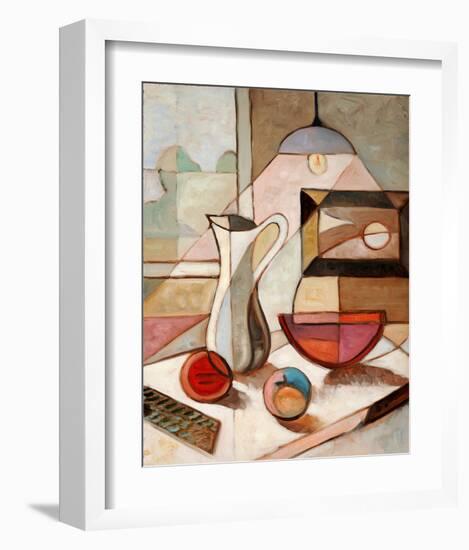 Pitcher Fruits Still Life-null-Framed Art Print