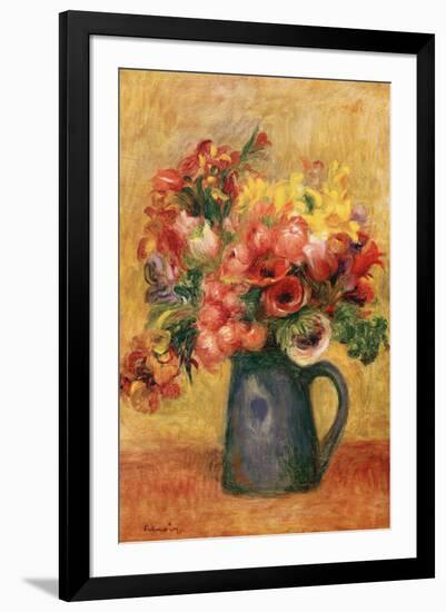 Pitcher of Flowers-Pierre-Auguste Renoir-Framed Art Print