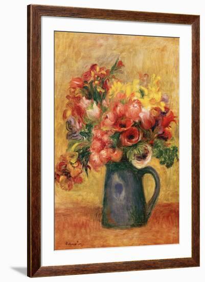 Pitcher of Flowers-Pierre-Auguste Renoir-Framed Art Print