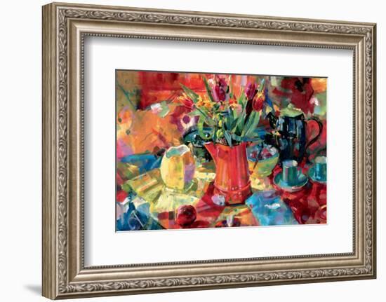 Pitcher of Flowers-Peter Graham-Framed Premium Giclee Print