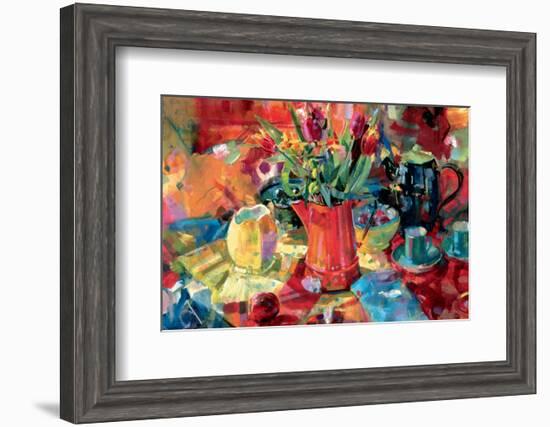 Pitcher of Flowers-Peter Graham-Framed Premium Giclee Print