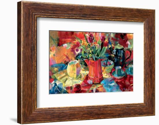 Pitcher of Flowers-Peter Graham-Framed Premium Giclee Print