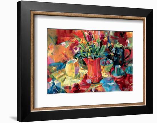 Pitcher of Flowers-Peter Graham-Framed Premium Giclee Print