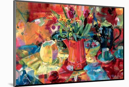 Pitcher of Flowers-Peter Graham-Mounted Premium Giclee Print