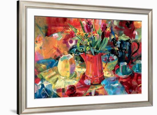 Pitcher of Flowers-Peter Graham-Framed Premium Giclee Print