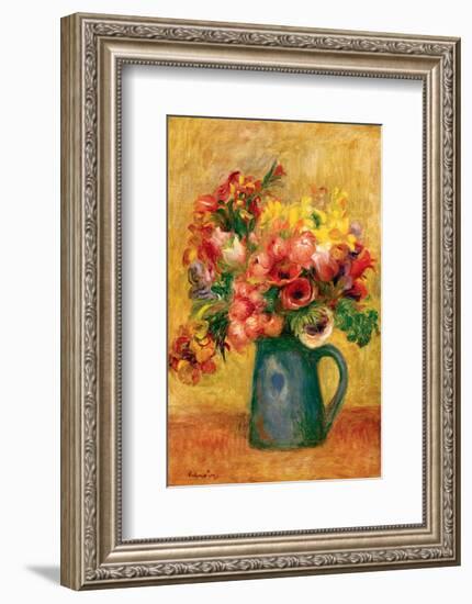 Pitcher of Flowers-Pierre-Auguste Renoir-Framed Premium Giclee Print