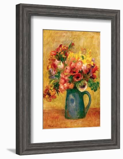 Pitcher of Flowers-Pierre-Auguste Renoir-Framed Premium Giclee Print