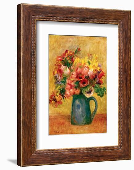 Pitcher of Flowers-Pierre-Auguste Renoir-Framed Premium Giclee Print