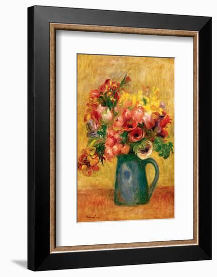 Pitcher of Flowers-Pierre-Auguste Renoir-Framed Premium Giclee Print