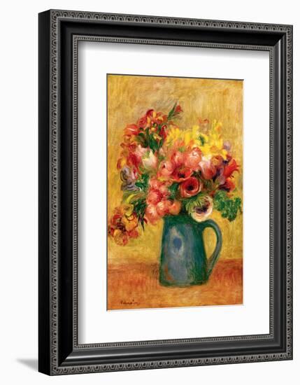 Pitcher of Flowers-Pierre-Auguste Renoir-Framed Premium Giclee Print