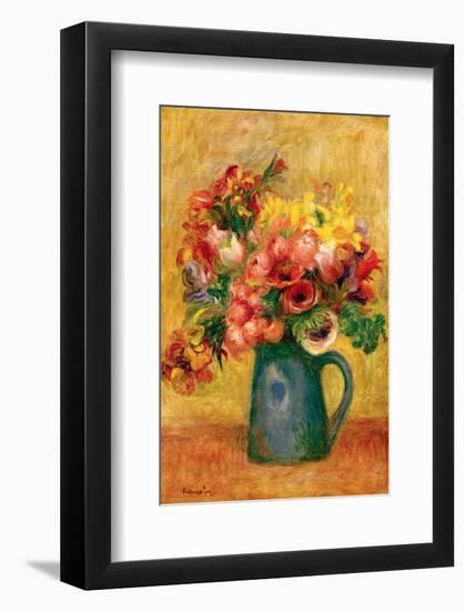 Pitcher of Flowers-Pierre-Auguste Renoir-Framed Premium Giclee Print