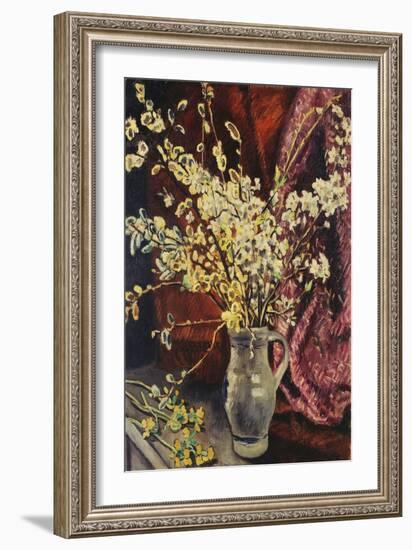 Pitcher of Flowery Branches; Cruche De Branches Fleuries, 1929 (Oil on Canvas)-Louis Valtat-Framed Giclee Print