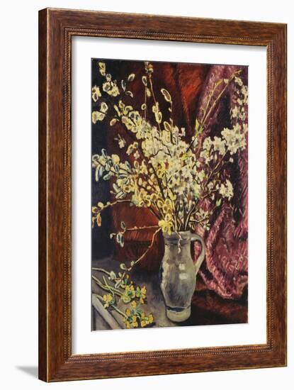 Pitcher of Flowery Branches; Cruche De Branches Fleuries, 1929 (Oil on Canvas)-Louis Valtat-Framed Giclee Print