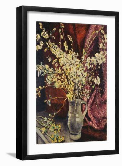 Pitcher of Flowery Branches; Cruche De Branches Fleuries, 1929 (Oil on Canvas)-Louis Valtat-Framed Giclee Print