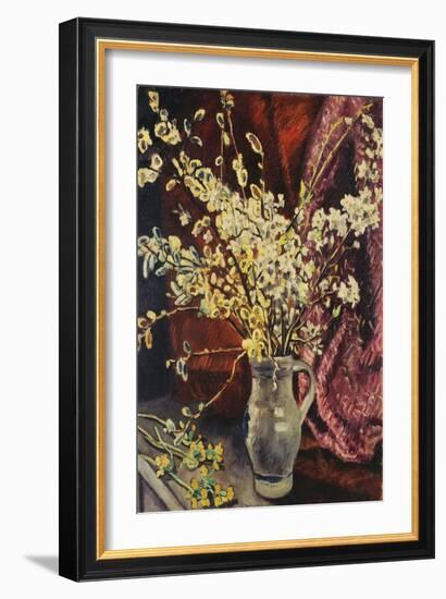 Pitcher of Flowery Branches; Cruche De Branches Fleuries, 1929 (Oil on Canvas)-Louis Valtat-Framed Giclee Print