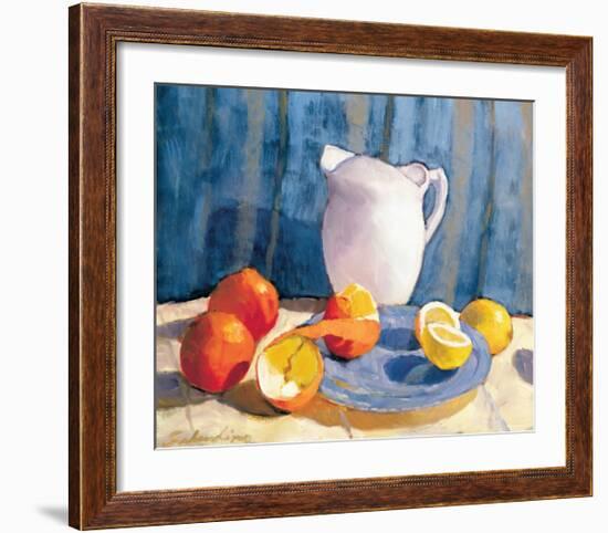 Pitcher with Tangelos and Lemons-Saladino-Framed Giclee Print